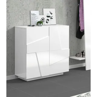 Home Affaire Ping 81 x 0 x 38 cm hochglanz / weiß