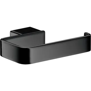 EMCO LOFT Papierhalter ohne Deckel, eleganter Toilettenpapierhalter zum Schrauben aus Aluminium, hochwertiger Klorollenhalter, mattschwarz, Schwarz