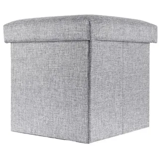 Intirilife Sitzhocker Faltbar 30/30/30 cm (Grau) , Textil , 30x30x30 cm , Wohnzimmer, Sessel, Hocker & Hockerbänke, Sitzwürfel