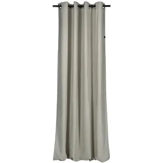 Schöner Wohnen Ösenvorhang , Graphitfarben, Grau , Textil , Uni , 130x250 cm , Heimtextilien, Vorhänge, Fertigvorhänge, Ösenvorhänge