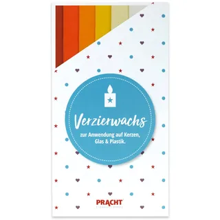 Pracht Creatives Hobby 7050-077 Verzierwachsplatten Mix, 6 halbe Platten, ca. 200 x 50 x 0,5 mm, Wachsplatten zum Modellieren und Verzieren von Kerzen