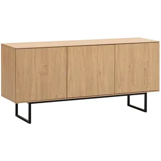 Modante Lowboard , Eichefarben , Metall , 3 Fächer , 150x70x40 cm , Typenauswahl, Beimöbel erhältlich, stehend , Wohnzimmer, TV Möbel, Lowboards, Lowboards stehend