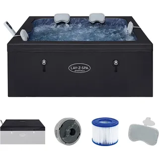 LAY-Z-SPA® ThermaCoreTM Energiespar Whirlpool Stockholm AirJetTM mit App Steuerung, für 6 Personen, 164 x 164 x 65 cm, eckig