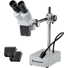 Bild von Biorit ICD-CS 5x-20x Auflicht Stereo Mikroskop mit 3 Wechselobjektiven, LED und 230mm Arbeitsabstand ,weiß