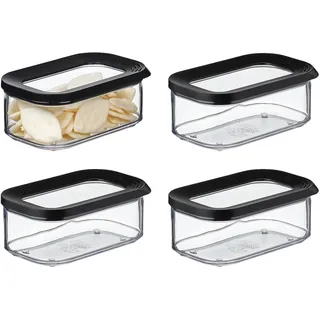 Mepal Modula rechteckig schwarz 0,425 l 4-teiliges Set