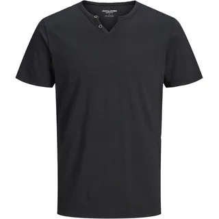 JACK & JONES "SPLIT NECK Slim Fit Short Sleeve T-Shirt Baumwolle