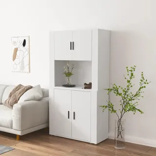 vidaXL Highboard Weiß Holzwerkstoff - Weiß