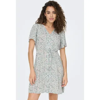 ONLY Minikleid »ONLEVIDA S/S SHORT DRESS WVN NOOS« Sommerkleid, grau