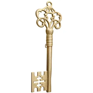 Wallcharmers Großer Skelettschlüssel, Gusseisen-Schlüssel-Wanddekoration, Gold-Vintage-Stil, Skelettschlüssel für Wände, Gold