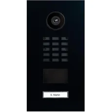 DoorBird D2101V IP Video Türstation, Schwarzblau (RAL 5004) | Video-Türsprechanlage mit 1 Ruftaste, RFID, HD-Video, Bewegungssensor