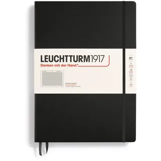 Leuchtturm1917 307959 Notizbuch Master (A4+), 233 Seiten, kariert schwarz