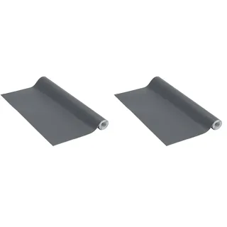 Venilia Klebefolie | Dunkelgrau | Uni Matt Anthrazit Dunkelgrau, 45cm x 2m | selbstklebende Möbel-Folie, Dekofolie, Tapete, Küchenfolie | PVC ohne Phthalate | Made in EU (Packung mit 2)
