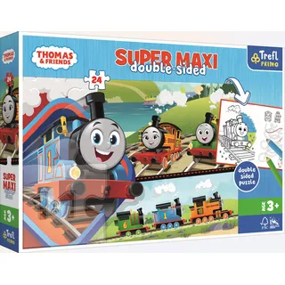 TREFL Doppelseitiges Puzzle Thomas die Lokomotive und Freunde SUPER MAXI 24 Teile