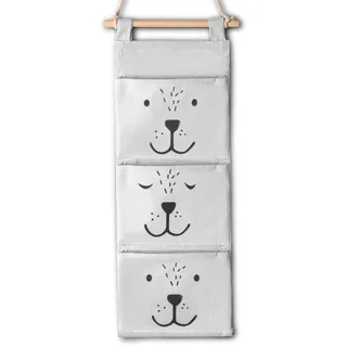 Nukido Hängender Spielzeug Organisator Behälter für Spielzeug Korb Wäschesack Tasche Hängender Organizer für Spielzeug Wäsche oder Andere Produkte Praktische Ergänzung zum Zimmer - 20x14x80cm - Grau