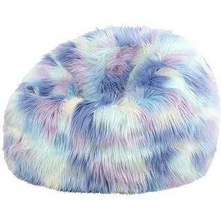 icon Sitzsack aus Kunstfell für Kinder , Blau , Kunststoff , 100 L , 65x45x65 cm , Hergestellt in Deutschland , Wohnzimmer, Sessel, Sitzsäcke, Kindersitzsäcke