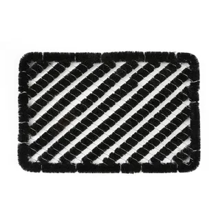 Andiamo Fussmatte aussen Kokos Drahtgitter - Schmutzfangmatte Kokosmatte für den Außenbereich - Fußmatte mit starker Reinigunsleistung im Herbst & Winter - 40x60 cm in Schwarz