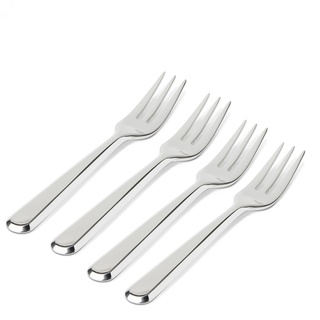 Alessi BG02/34S4 Set bestehend aus 4 Antipasti Gabeln, Silber