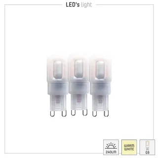 Shada LED-Leuchtmittel 0620135 2,5 W G9 warmweiß 3 St.