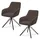 Drehstuhl Clyde Cord Braun 2 Stk.