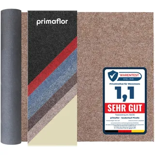 Primaflor Schmutzfangläufer Picollo | 100 x 100 cm | Beige | Meterware | Robuste Sauberlaufmatte aus 100 % Polypropylen mit Gelrücken, 8 mm hoch, zuschneidbar und bis 30 m Länge erhältlich