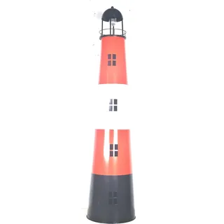 Großer Leuchtturm aus Metall mit Solarfunktion H:150 cm, Gartendekoration