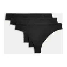 Womens Body by M&S 3pk FlexifitTM No VPL Thongs - Black, Black - 26