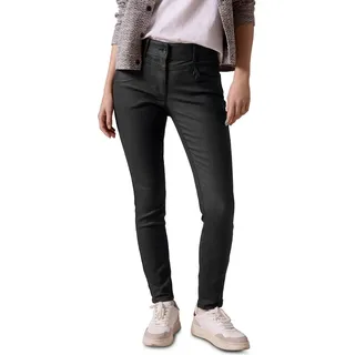 Cecil Damen B377908 Beschichtete Hose, Schwarz, 36W / 30L EU