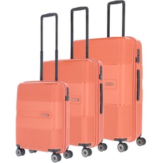 Bild 4-Rad Kofferset 3-teilig Hartschale, Größen L/M/S mit TSA Schloss, Gepäck Serie WAAL: Stabile Trolleys mit recyceltem Innenfutter
