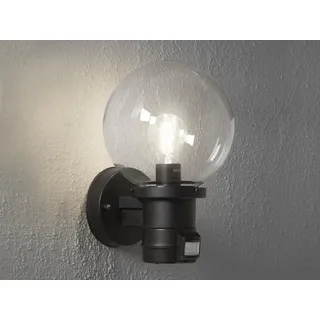 LED Außenwandleuchte mit Bewegungsmelder Wandlampe außen Terrassenlampe, Schwarz - Schwarz