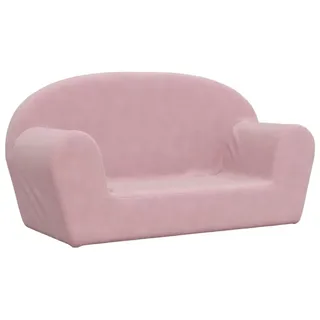 vidaXL Kindersofa 2-Sitzer Rosa Weich Plüsch - Rosa