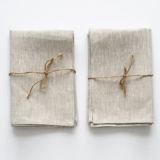 2-er Pack Leinen Geschirrtücher - Küchentücher - 100% Leinen - 50 x 70 cm - Natur Beige