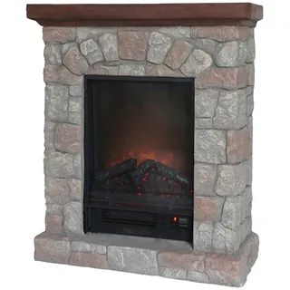 Elektrokamin ABC HOME "25667", grau (grau, braun), B:77,5cm H:92cm T:31,5cm, Elektrokaminöfen, Elektrokamin