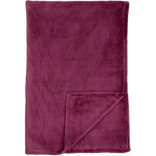 SCHIESSER Wohndecke Mia | Velvet Soft | 150 x 200 cm - Beere