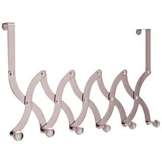 Bulk Hardware bh05970 Expansion Stahl Ziehharmonika Stil über Tür Kleiderbügel mit sechs hellen chrom Haken