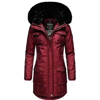 Wintermantel NAVAHOO "Wintermantel Tiniis", Damen, Gr. XS, rot (bordeaux), Obermaterial: 56% Nylon NY. 44% Polyester PES.  Obermaterial: Futter: 100% Polyester PES. 100% Polyester PES., Mäntel Wintermantel