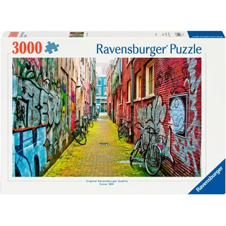 Ravensburger 12000807 - Street Art in Amsterdam - 3000 Teile Puzzle für Erwachsene und Kinder ab 14 Jahren, Stadt-Puzzle Amsterdam