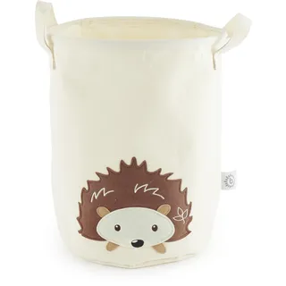 Bieco Wäschekorb Baby Igel | Großer Aufbewahrungskorb Kinder Baumwolle und Wasserabweisend | Aufbewahrung Kinderzimmer | Kinderzimmer Mädchen Spielzeug Korb