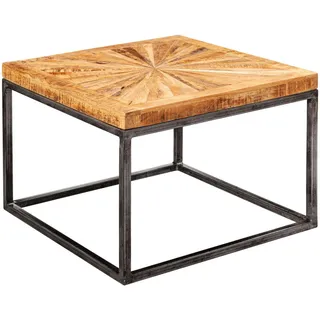 Wohnling Couchtisch quadratisch Braun Mangoholz 55 x 55 x 40 cm
