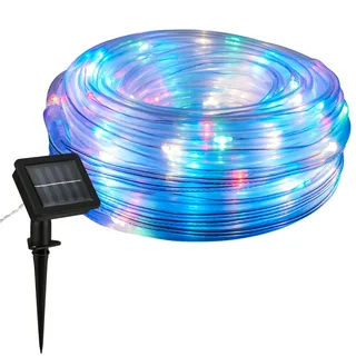 Briloner Lichterkette Solar 10 Meter Transparent spritzwassergeschützt wetterfest