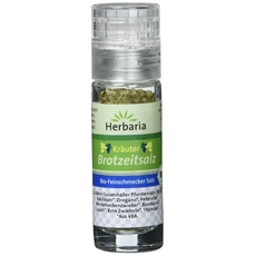 Herbaria Kräuter Brotzeitsalz Mini-Mühle Bio, 3er Pack (3 x 13 g)