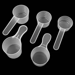 Messlöffel, 5 Stück Dosierlöffel Transparent Mit Skala 15g, 20g,25g, 30g,35g Waagen, Waschmittel Dosierhilfe, Dosier-Löffel 40ml für Waschpulver Protein Pulver
