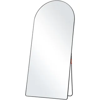 Vevor Gewölbter Ganzkörperspiegel, 180 x 81 cm, Standspiegel mit Ständer, Freistehend oder Wandmontage, Rahmen aus Aluminiumlegierung, Ganzkörper-Ankleidespiegel für Wohnzimmer und Schlafzimmer