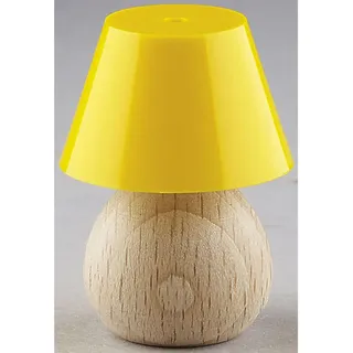 Kahlert Licht 10464 - Minipuppenzubehör - Tischlampe Holzfuß, Schirm, gelb