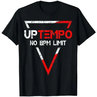 Uptempo Spruch 200 BPM - Speedcore Gabber Festival Uptempo T-Shirt, Herren, Schwarz, XXL