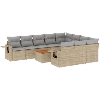 VidaXL 3224743, Hellgrau, Rattan, Stahl, Akazienholz, 110 kg, Erwachsene & Kinder, 550 mm, 550 mm - Hellgrau
