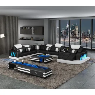 Ecksofa Ausgefallene Wohnlandschaft Polster eckgarnitur couchen sofas usb led