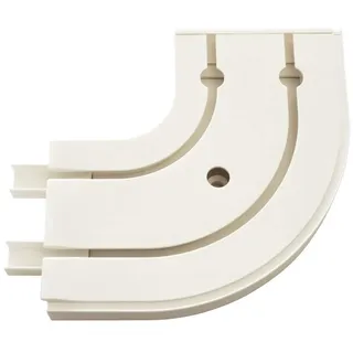 Gardinia Rundbögen GE2 mit Endstück, Für Vorhangschienen, 13,5/13,5 cm, Weiß, 2 Stück