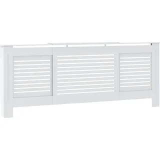 vidaXL MDF Heizkörperverkleidung Weiß 205 cm - Weiß