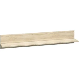 Feldmann-Wohnen Wandregal Castel Sonoma Eiche hell / Sonoma Eiche Trüffel 138 / 21 / 24cm , Braun , Holz , Rechteckig , 138x24x21 cm , Wohnzimmer, Regale, Wandregale