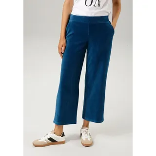 Aniston CASUAL Cordhose, in trendiger Culotte-Form, blau